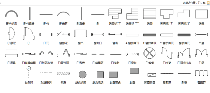 door window structure symbols